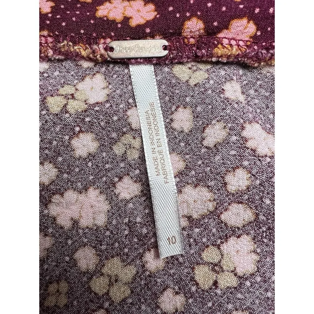 Free People Floral Print‎ Skirt Size 10 Knee Length